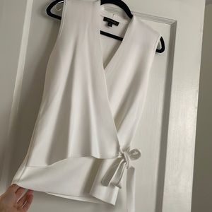 Never worn - ann Taylor wrap white top